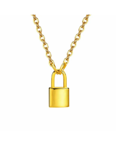 Classic Lock Stainless Steel Necklace Plating Stainless Steel Necklaces