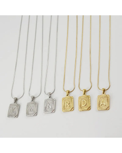 Fashion Plating Stainless Steel Necklaces Letter Titanium Steel Necklace 
