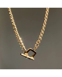 Fashion OT Buckle Curby Chain Stainless Steel Necklace Plating Stainless Steel Necklaces 