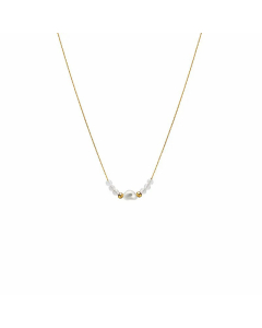 Fashion Beaded Titanium Steel Necklace Pearl Plating Stainless Steel Necklaces