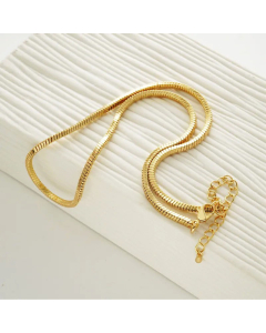 Plain Solid Color Snake Chain Stainless Steel Necklace Plating Stainless Steel Necklaces Fine Jewelry Colorza