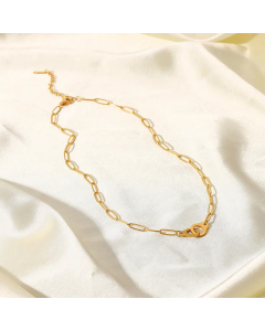 Cool Style Handcuffs Stainless Steel Necklace Plating Stainless Steel Necklaces