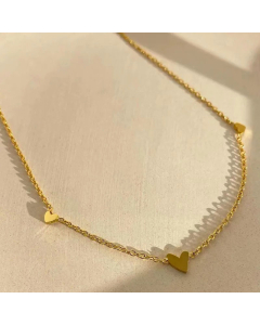 Fashion Choker Plating Stainless Steel Necklaces Heart Shape Stainless Steel 