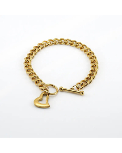 Fashion OT Buckle Heart Shape Stainless Steel Necklace Plating Stainless Steel Necklaces