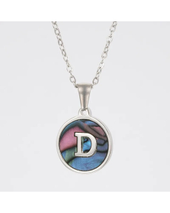 Fashion Patchwork Stainless Steel Necklaces Round 26 Letter Stainless Steel Necklace 