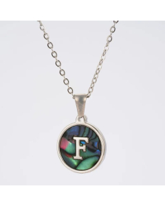Fashion Patchwork Stainless Steel Necklaces Round 26 Letter Stainless Steel Necklace 