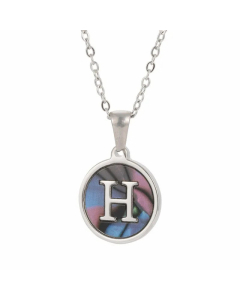 Fashion Patchwork Stainless Steel Necklaces Round 26 Letter Stainless Steel Necklace 
