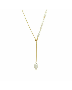 Fashion Tassel Can Be Adjusted Freely Necklace Pearl Stainless Steel Necklaces