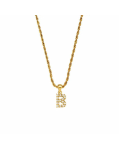 Fashion Plating Inlay Pearl Stainless Steel Necklaces Letter Stainless Steel Pendant Necklace 