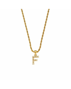 Fashion Plating Inlay Pearl Stainless Steel Necklaces Letter Stainless Steel Pendant Necklace 
