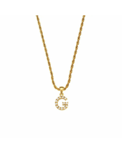 Fashion Plating Inlay Pearl Stainless Steel Necklaces Letter Stainless Steel Pendant Necklace 