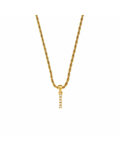 Fashion Plating Inlay Pearl Stainless Steel Necklaces Letter Stainless Steel Pendant Necklace 