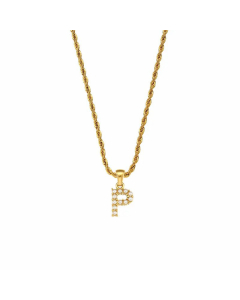Fashion Plating Inlay Pearl Stainless Steel Necklaces Letter Stainless Steel Pendant Necklace 