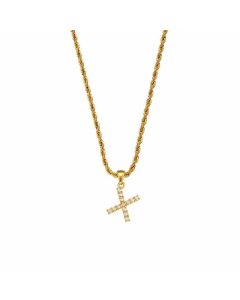 Fashion Plating Inlay Pearl Stainless Steel Necklaces Letter Stainless Steel Pendant Necklace 