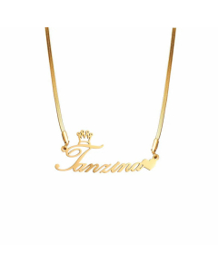 Fashion Crown Heart Letter Titanium Steel Plating Stainless Steel Necklace