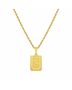 Fashion Plating Stainless Steel Necklaces Letter Titanium Steel Pendant Necklace Colorza
