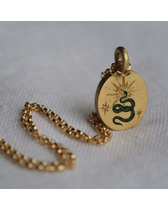 Fashion Round Animal Titanium Steel Pendant Necklace Stoving Varnish Stainless Steel Necklaces