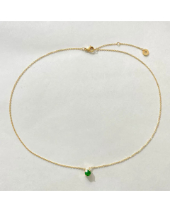 Classic Round Stainless Steel Pendant Necklace Plating Inlay Zircon Stainless Steel Necklaces