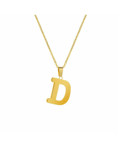 Simple Style Plating Stainless Steel Necklaces Letter Titanium Steel Pendant Necklace Colorza
