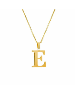 Simple Style Plating Stainless Steel Necklaces Letter Titanium Steel Pendant Necklace Colorza