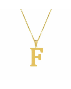Simple Style Plating Stainless Steel Necklaces Letter Titanium Steel Pendant Necklace Colorza