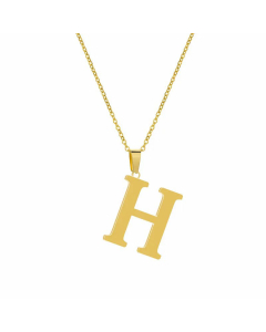 Simple Style Plating Stainless Steel Necklaces Letter Titanium Steel Pendant Necklace Colorza