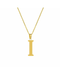 Simple Style Plating Stainless Steel Necklaces Letter Titanium Steel Pendant Necklace Colorza