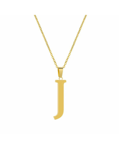 Simple Style Plating Stainless Steel Necklaces Letter Titanium Steel Pendant Necklace Colorza