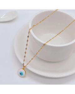 Fashion Plating Stainless Steel Necklaces Eye Titanium Steel Pendant Necklace Colorza