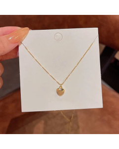 Simple Style Plating Stainless Steel Necklaces Heart Shape Titanium Steel Pendant Necklace 