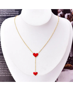 Fashion Plating Heart Shape Titanium Steel Pendant Necklace Wholesale