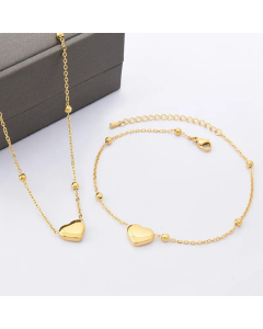 Fashion Heart Shape Titanium Steel Pendant Necklace Plating Stainless Steel Necklaces Colorza
