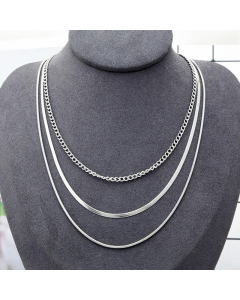 Fashion Plain Titanium Steel Layered Necklaces Plating Stainless Steel Necklaces Colorza