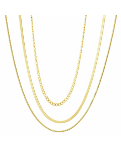 Fashion Plain Titanium Steel Layered Necklaces Plating Stainless Steel Necklaces Colorza