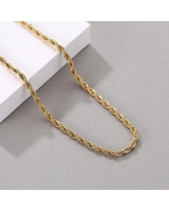 Plain Solid Color Twist Chain Titanium Steel Necklace Stainless Steel Necklaces