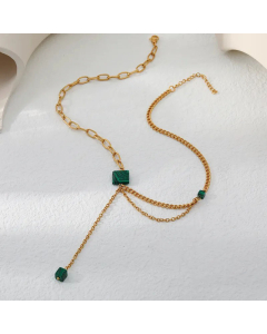 Fashion Square Stainless Steel Pendant Necklace Plating Stainless Steel Necklaces Colorza