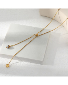 Fashion Heart Shape Stainless Steel Pendant Necklace Tassel Stainless Steel Necklaces