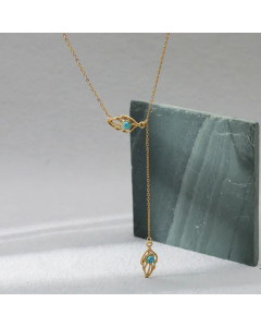Vacation Leaf Stainless Steel Plating Pendant Necklace Wholesale