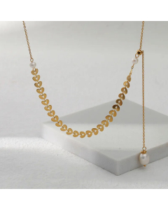 Fashion Pearl Stainless Steel Necklaces Solid Color Stainless Steel Necklace Colorza