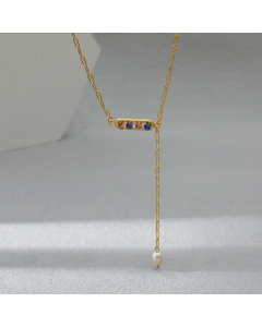 Fashion Pearl Stainless Steel Necklace Inlay Zircon Stainless Steel Necklaces Colorza