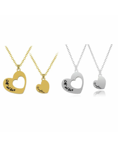 Simple Style Heart Shape Stainless Steel Hollow Out Pendant Necklace