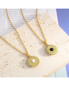 Simple Style Geometric Stainless Steel Inlay Natural Stone Earrings Necklace Colorza