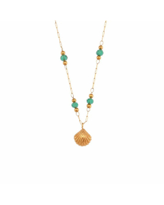 Elegant Shell Stainless Steel Pendant Plating Necklace Colorza