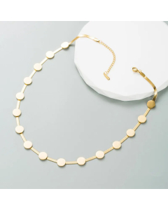 Fashion Plating Geometric Titanium Steel Necklace Colorza