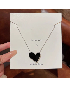 Fashion Plating Heart Shape Titanium Steel Pendent Necklace Colorza