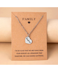 Simple Style Letter Heart Shape Pendant Necklace Colorza Stainless Steel 