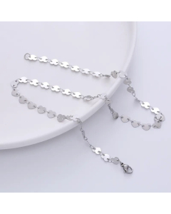 Sweet Heart Shape Choker Plating Chain Stainless Steel Necklace