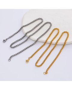 Plain Solid Color Stainless Steel Plating Hollow Out Necklace