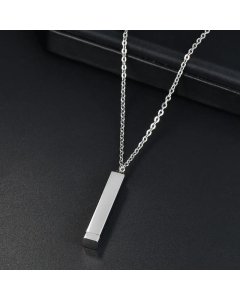 Casual Rectangle Stainless Steel Pendant Necklace Plating Stainless Steel Necklaces Colorza