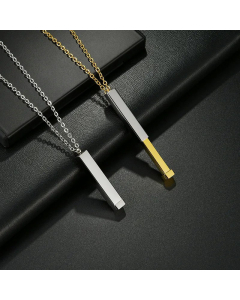 Casual Rectangle Stainless Steel Pendant Necklace Plating Stainless Steel Necklaces Colorza